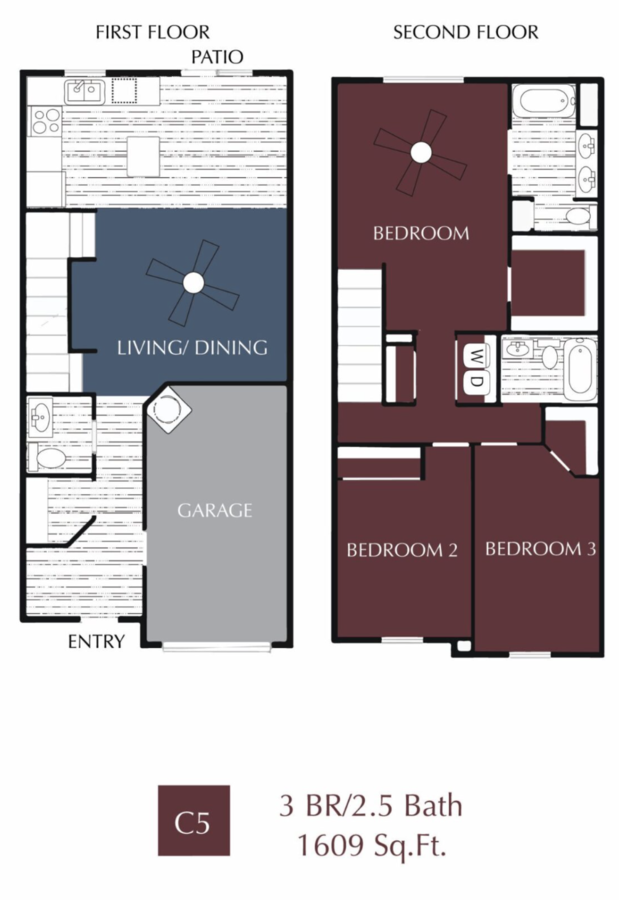 Tuscany 1 bedroom 1 bath apartment 786 sqft at Marcella at Gateway