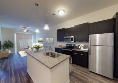 Nexus A1 1 bedroom 1 bath 739 sqft kitchen