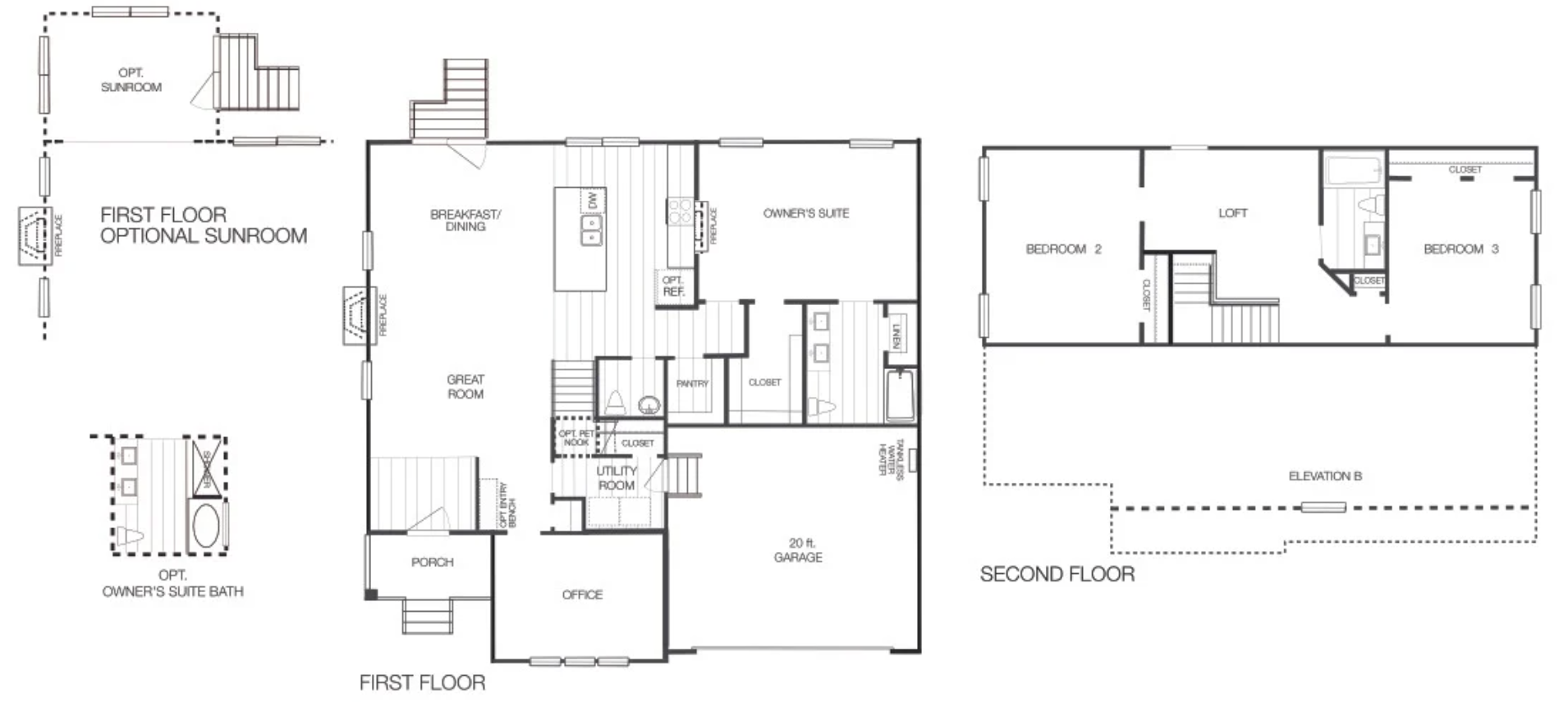 Floor plan for the Juniper lot 16 section 6 for sale in Castleton by Boyd Homes.